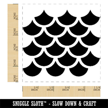 Mermaid Dragon Fish Scales for Seamless Pattern Square Rubber Stamp for Stamping Crafting