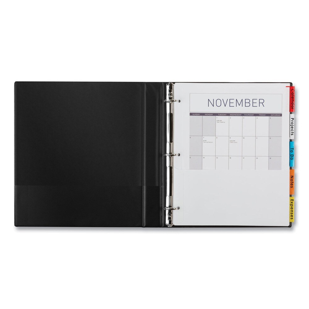 Avery 11.25 in. x 9.13 in. 5-Tab Insertable Dividers with Single Pockets - White (1-Set)