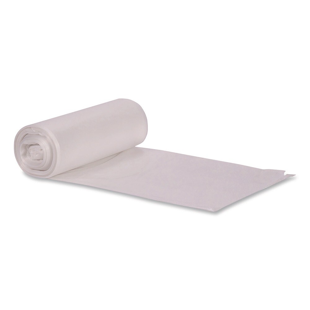 Heritage High-Density 56 Gallon 22 Microns 43 in. x 48 in. Waste Can Liners - Natural (25 Bags/Roll, 6 Rolls/Carton)