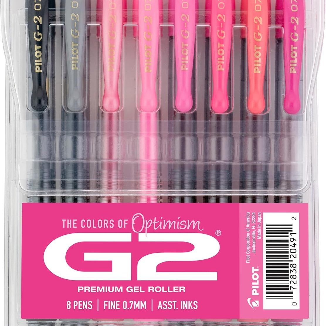 Edge Collections -Multicolor-Fine Point Gel Pens for School and Journaling-8 pcs