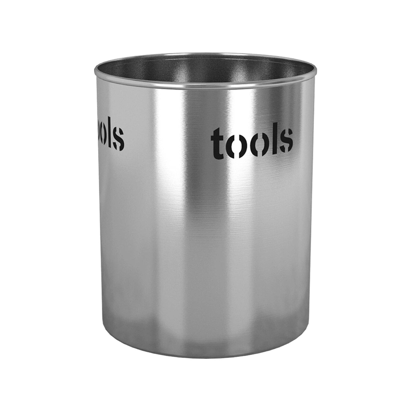 Utensils Holder, Brushed Stainless Steel | 7.5'' H x 7.5'' W x 7.5'' D | Durable & Stylish Storage
