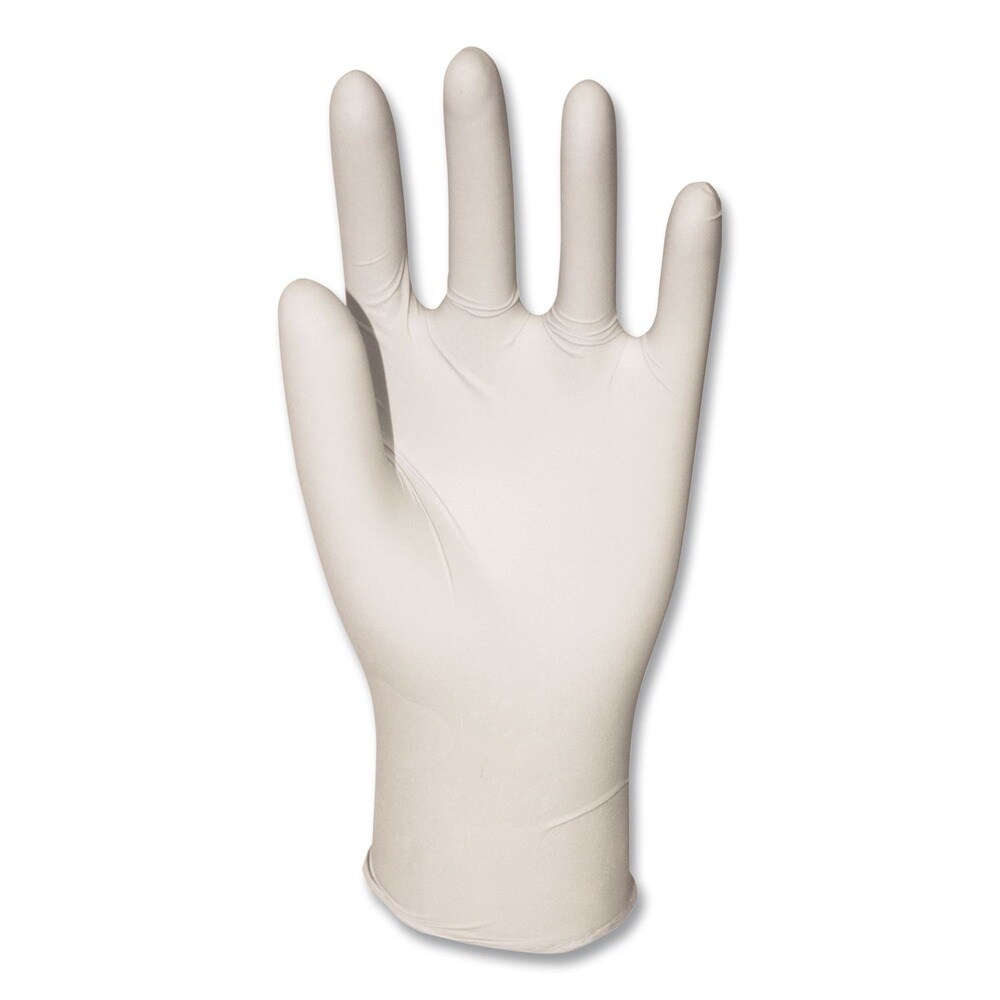 Boardwalk 4 mil 9.5 in. Long Powder-Free Synthetic Vinyl Gloves - Large, Beige (100/Box)