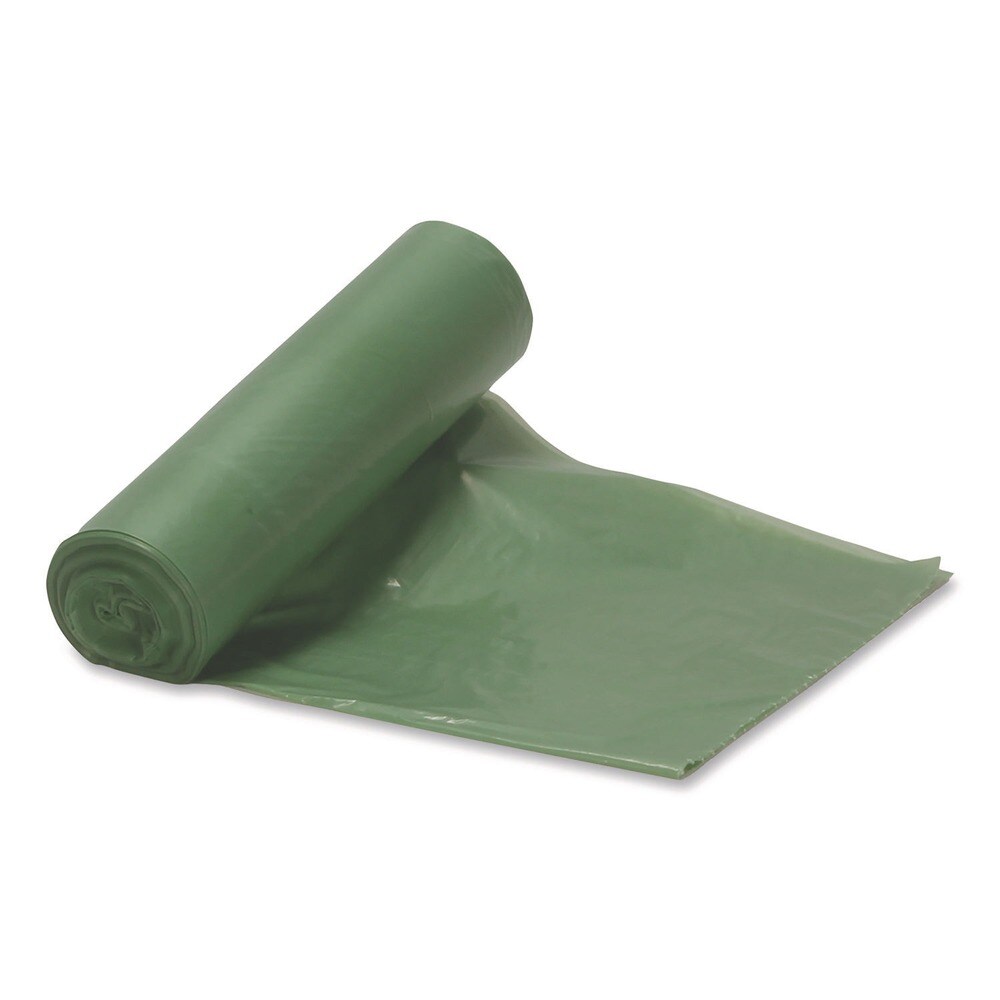 Heritage Eco Blend Max 40 in. x 46 in. 0.8 mil 45 Gallon Can Liners - Green (25 Bags/Roll, 6 Rolls/Carton)