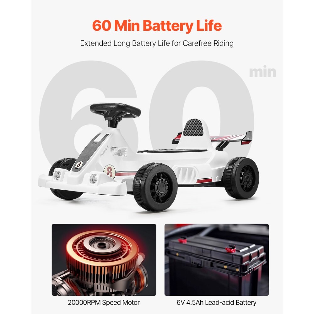 Kids 6V Electric with Strong Motor Easy Controls and Secure Ride