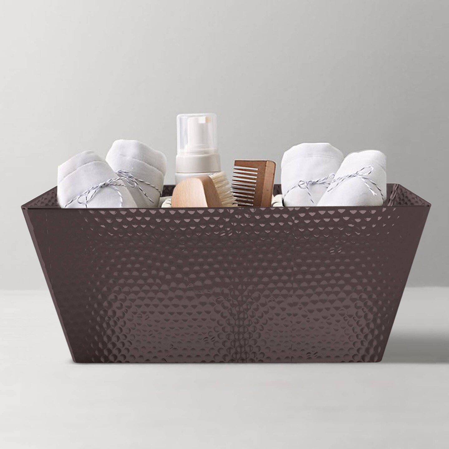 Hammered Stainless Steel Vanity Toilet Tank Tray | Oil-Rubbed Bronze Finish | Modern Bathroom Accessory