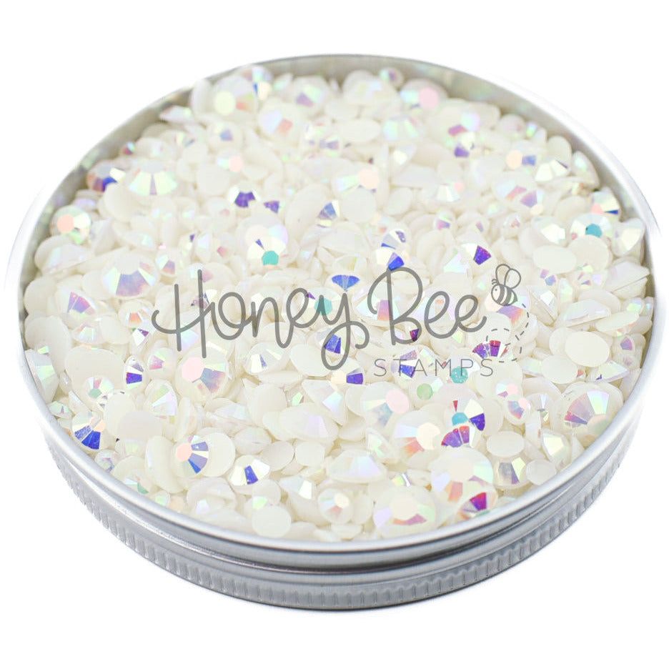 Moonlight - White Iridescent Flat Back Jelly Rhinestone Mix