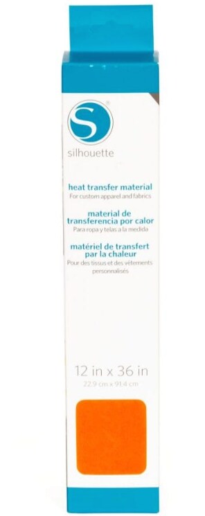 Silhouette of America HEAT-12FL-ORG Flocked Heat Transfer Material 12"x36" ORANGE UPC 814792017104 Flocked Heat Transfer Material gives your projects a velvety tactile experience. FLOCKED HEAT TRANSFER – 12-INCH Give your projects a velvety tact