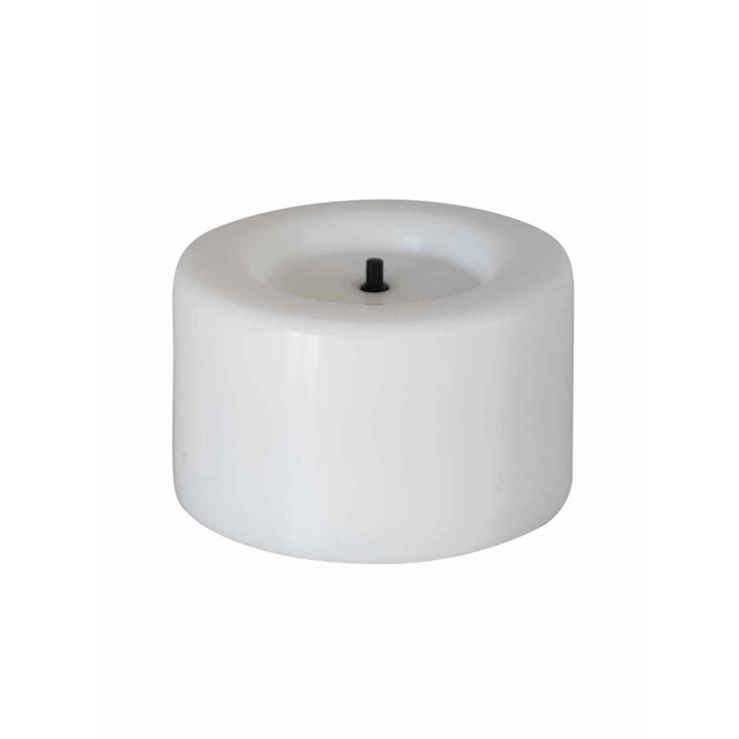 Edge Collections – 4.60" – Flameless Unscented LED Tealight Candles (White) – 6 Pieces