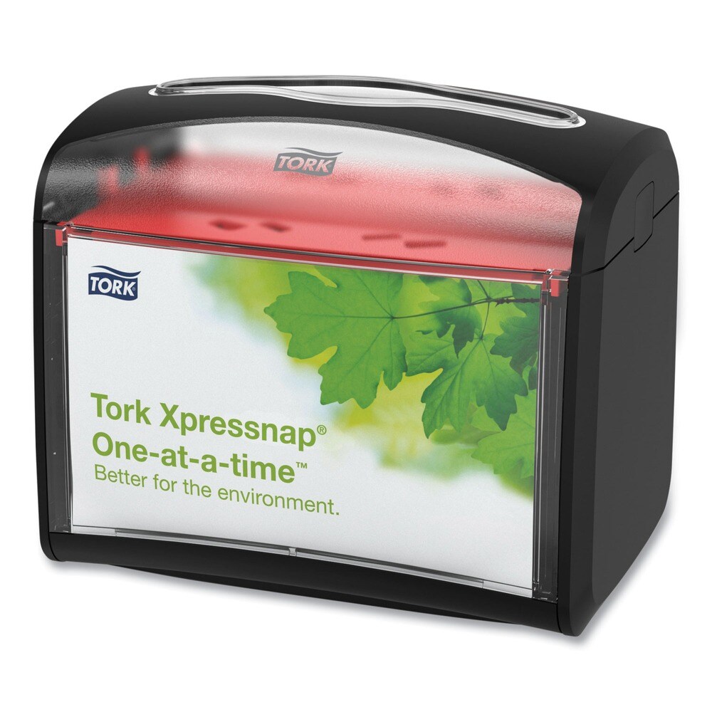 Tork 7.9 x 5.6 x 7.9 Xpressnap Tabletop Napkin Dispenser - Black