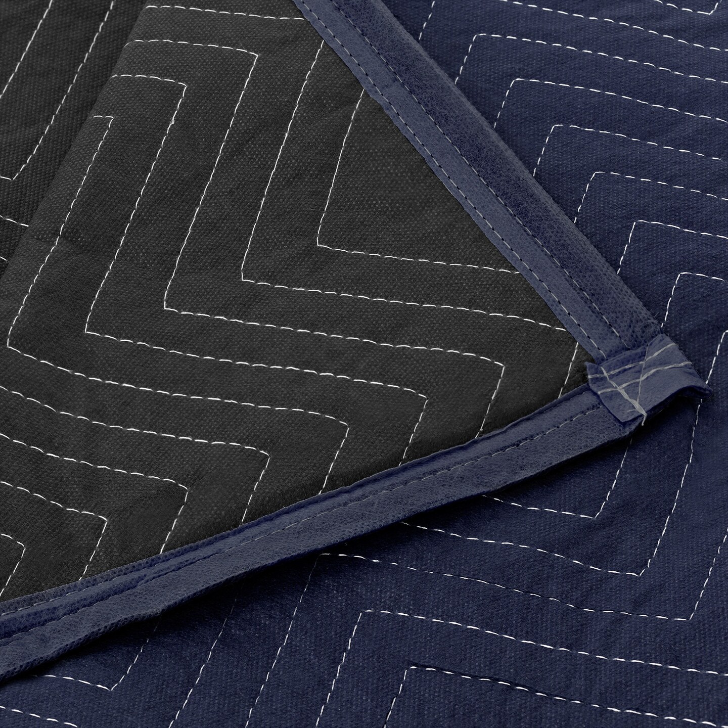 Sure-Max 10 Moving & Packing Blankets - Pro Economy - 80" x 72" (35 lb/dz weight) - Professional Quilted Shipping Furniture Pads Navy Blue and Black