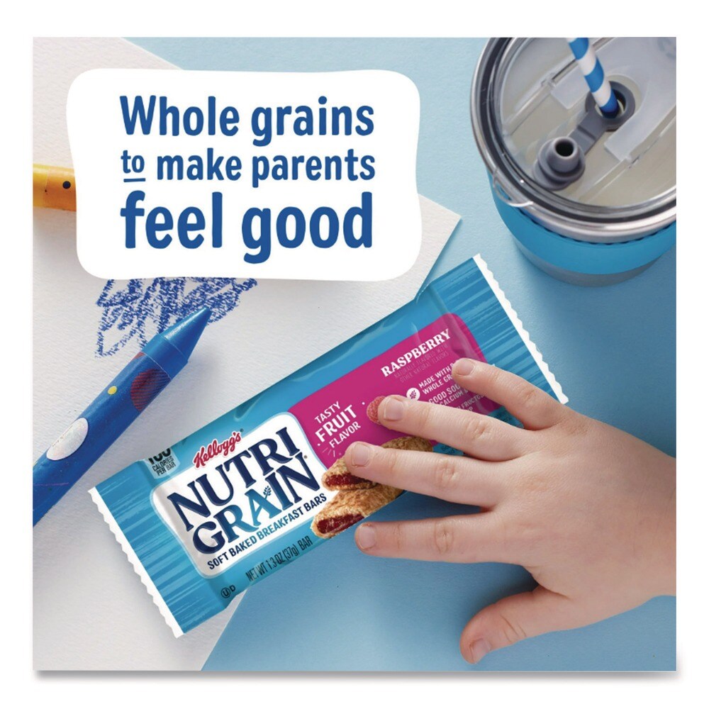 Kellogg's Nutri-Grain Soft Baked Individually Wrapped 1.3 oz. Breakfast Bars - Raspberry (16/Box)