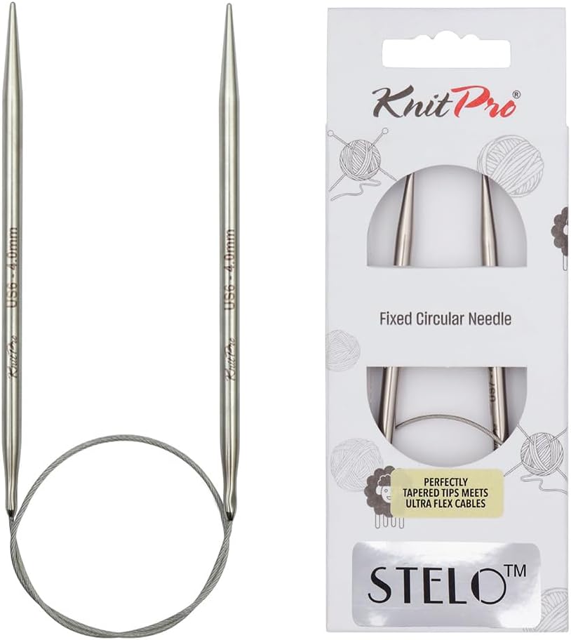 KnitPro Stelo Lace Fixed Circular Knitting Needles 16" (40cm) Size 0 - 15