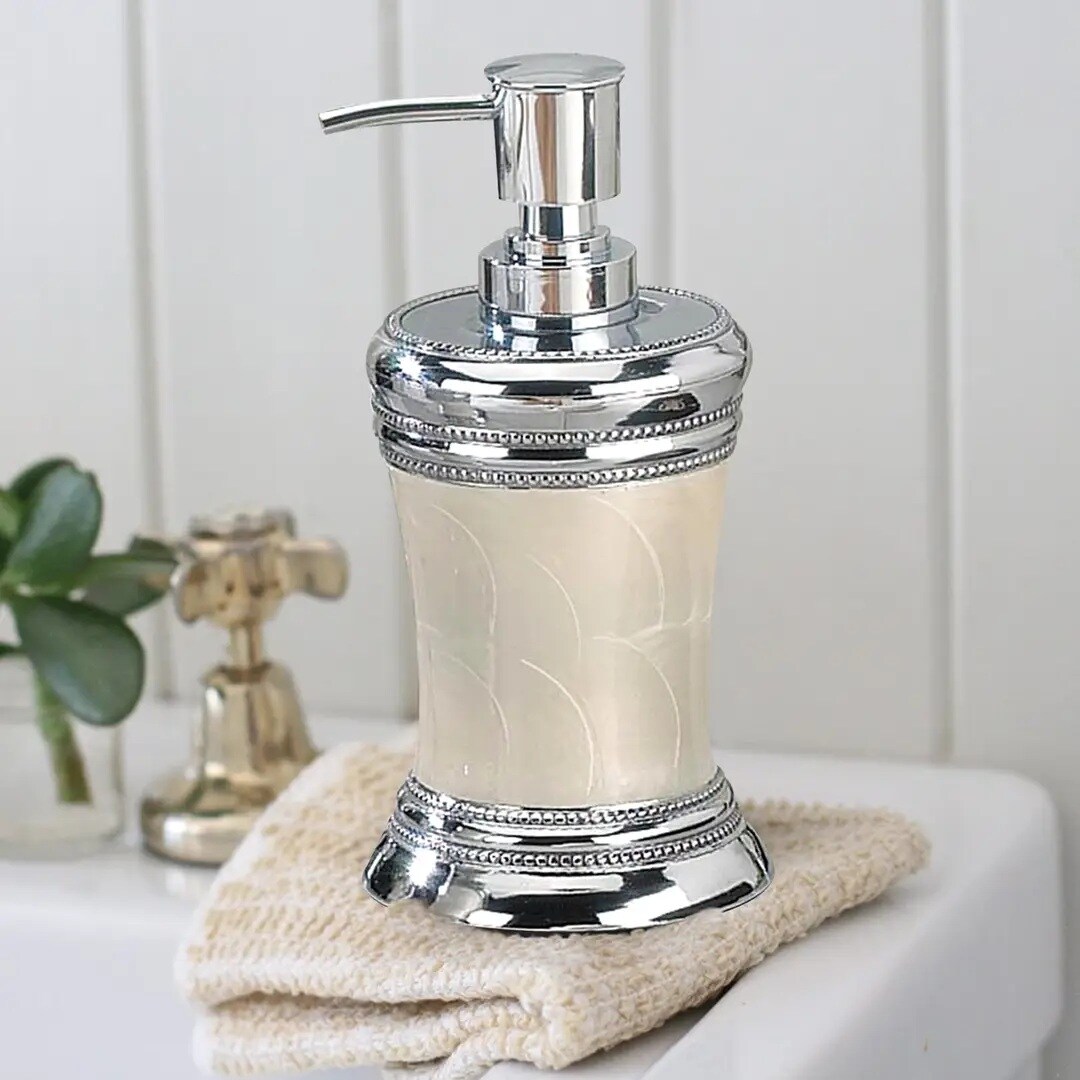 Stainless Steel Soap Dispenser Pump Bottle | Bathroom & Kitchen | Holds Soap, Lotion & Sanitizer | Chrome/Mop”