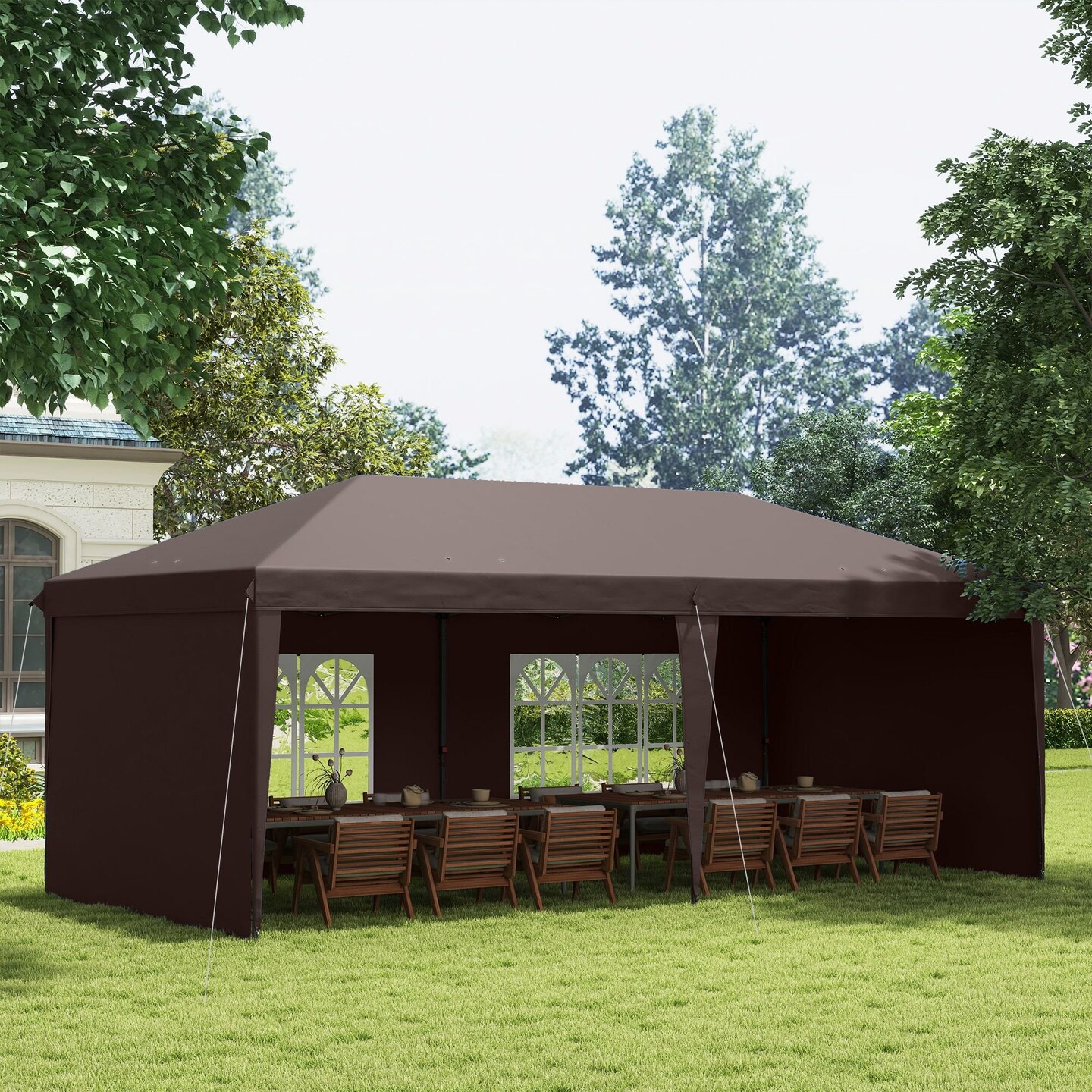 Edge Collections -19.2' x 9.7'-Portable Pop-Up Canopy Tent for Outdoor Events-1 pcs