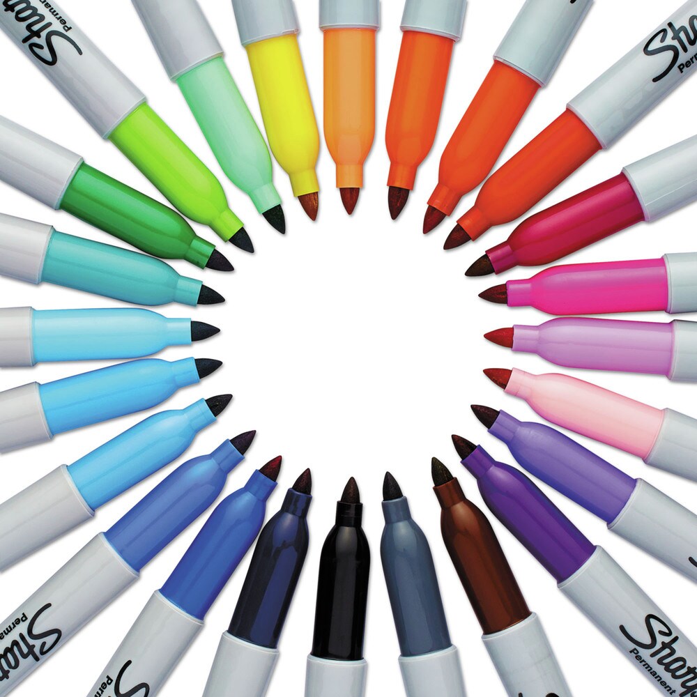 Sharpie Fine Tip Permanent Marker - Assorted Colors (24/Pack)