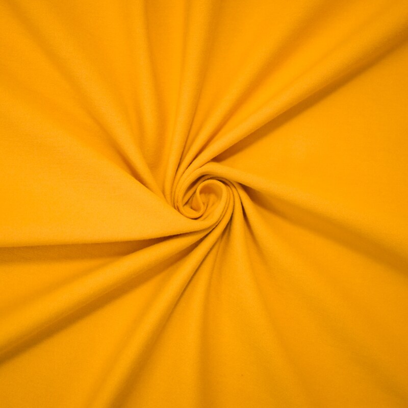 Yellow Cotton Stretch Spandex Solid Jersey Knit Fabric By the Yard