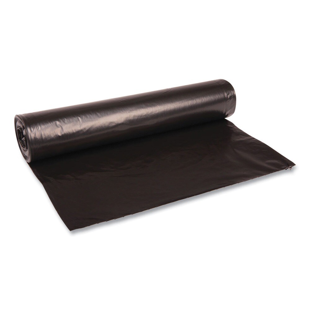 Boardwalk 43 in. x 47 in. 56 gal. 1.2 mil Recycled Low-Density Polyethylene Can Liners - Black (100/Carton)