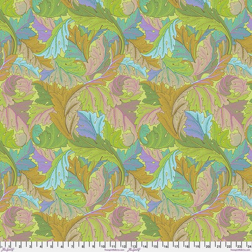 Fabric FreeSpirit Jade Acanthus Kaffe x Morris & Co. by the Quarter Yard PWKW006.JADE