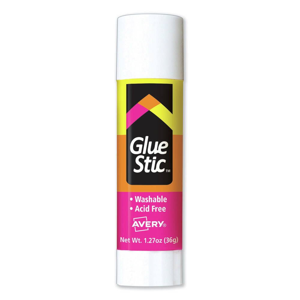 Avery 1.27 oz Applies White and Dries Clear Permanent Glue Stic Value Pack (6/Pack)