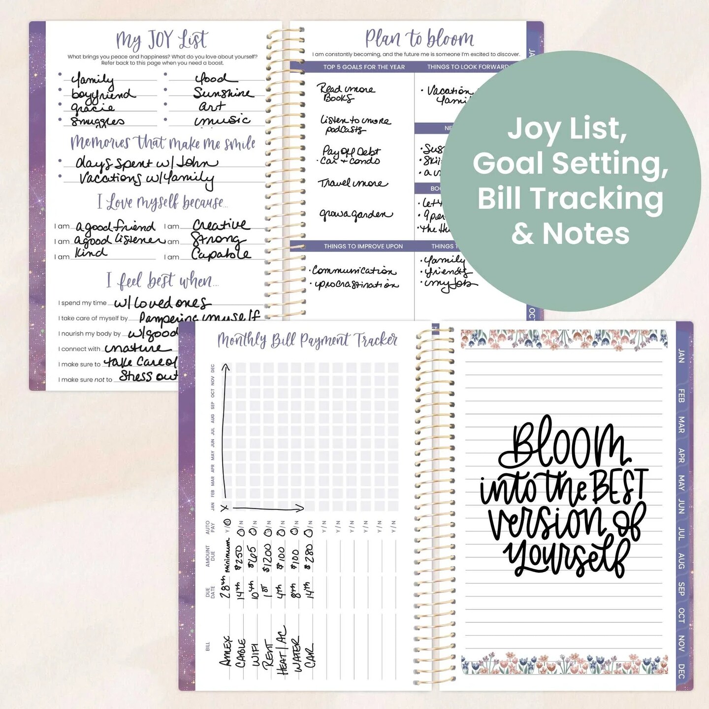bloom daily planners 2026 Soft Cover Weekly & Monthly Planner, 4" x 6", Good Things Are Coming