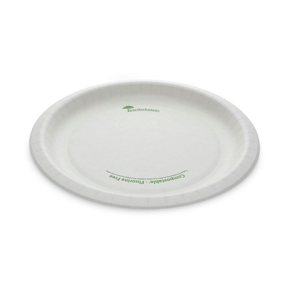 Pactiv Corp. EarthChoice Pressware 10 in. Diameter Plate Paper Compostable Dinnerware - White (300/Carton)