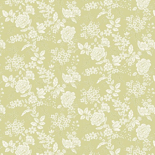 Fabric Henry Glass Light Green Floral Tranquility by the Quarter Yard 826-60