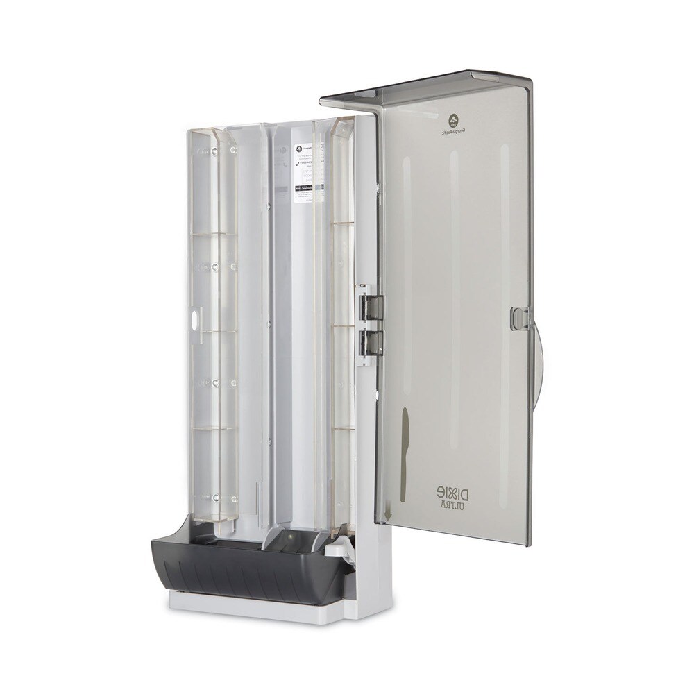 Dixie SmartStock 10 in. x 8.78 in. x 24.75 in. Knives Utensil Dispenser - Smoke