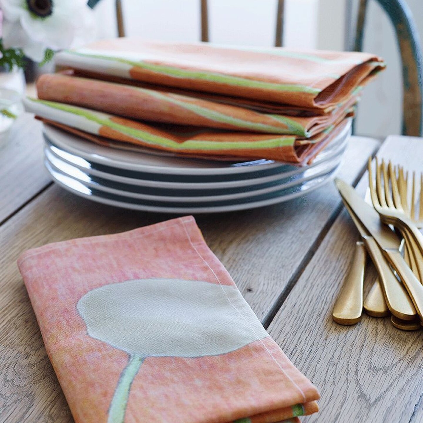 Edge Collections - 20" x 20" - Artful Table Napkins - 4 Piece