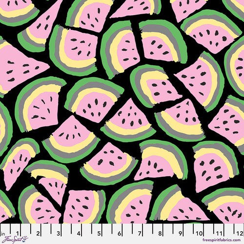 Fabric FreeSpirit Kaffe Fassett Collective Black Slice August 2025 by the Quarter Yard PWBM101.BLACK