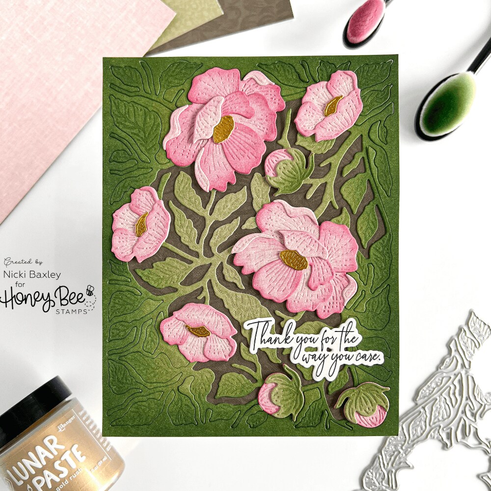 Bold Backgrounds: Vintage Roses - Honey Cuts - Stand-Alone Dies