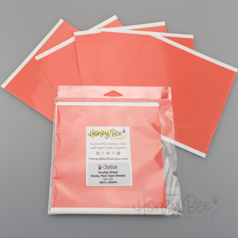 Double Sided Super Sticky Red Tape Sheets - 6x6 5pk - Clearance