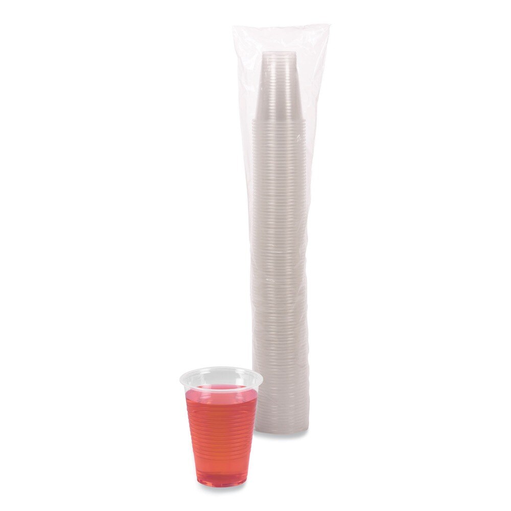 Boardwalk 9 oz. Polypropylene Plastic Cold Cups - Translucent (100 Cups/Sleeve, 25 Sleeves/Carton)
