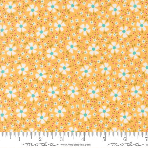 Fabric Moda Goldenrod Bloom and Blossom In the Garden by the Quarter Yard 29233-18
