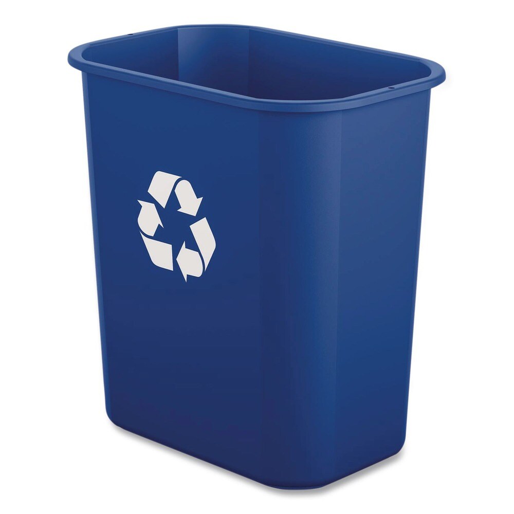 Boardwalk 3 Gallon Polypropylene Deskside Recycling Bin - Blue
