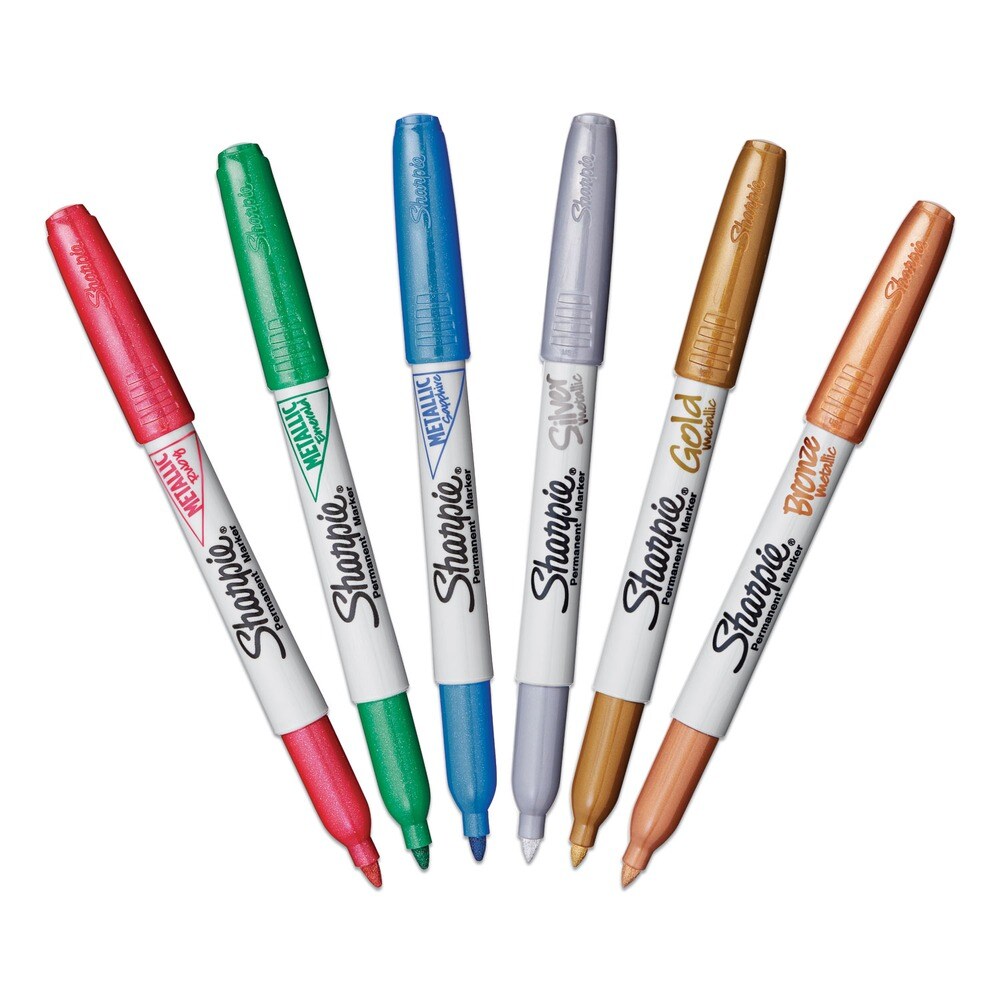 Sharpie Fine Bullet Tip Metallic Permanent Markers - Blue/Green/Red