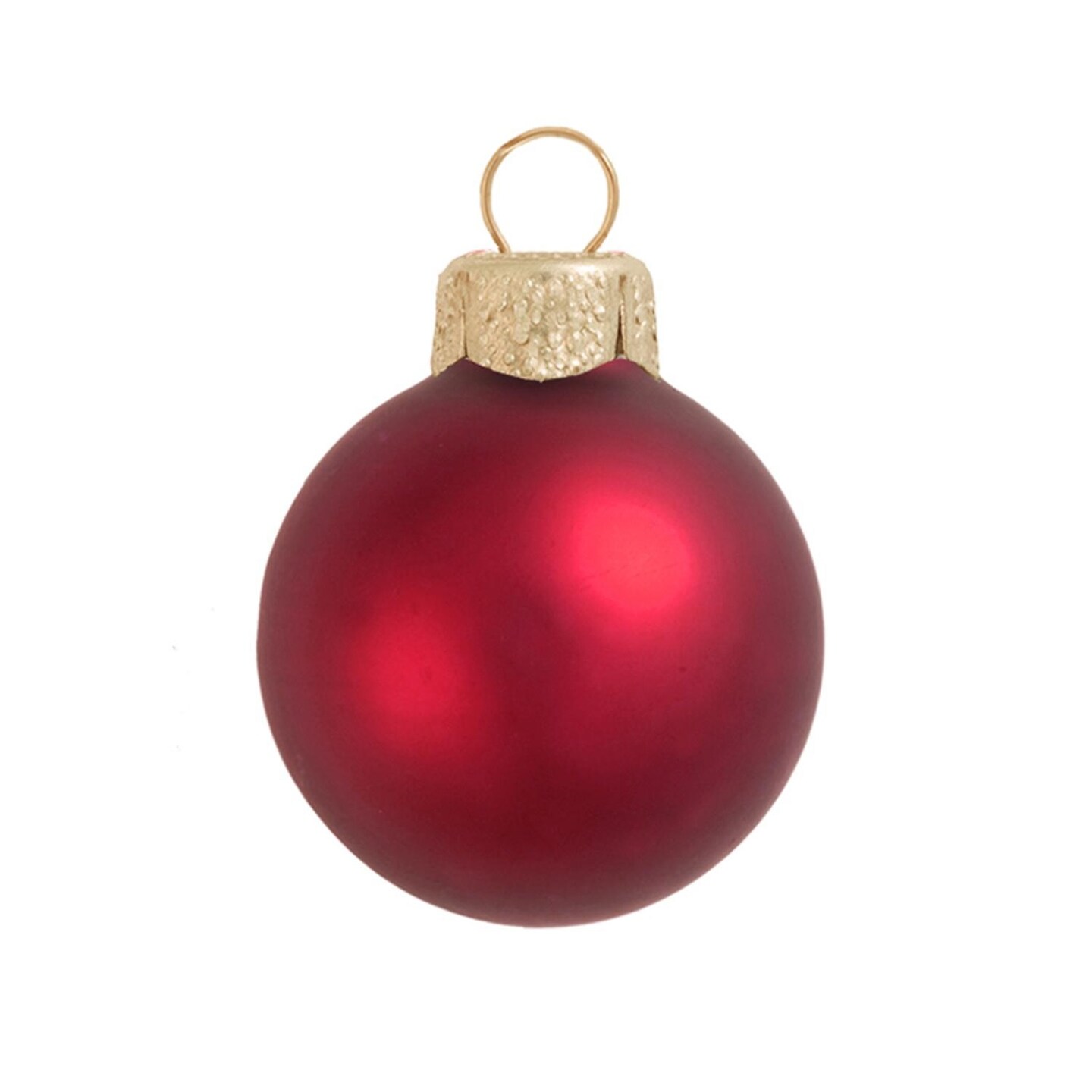 Whitehurst Large Matte Finish Glass Christmas Ball Ornaments - 6&#x22; (150mm) - Red -2ct