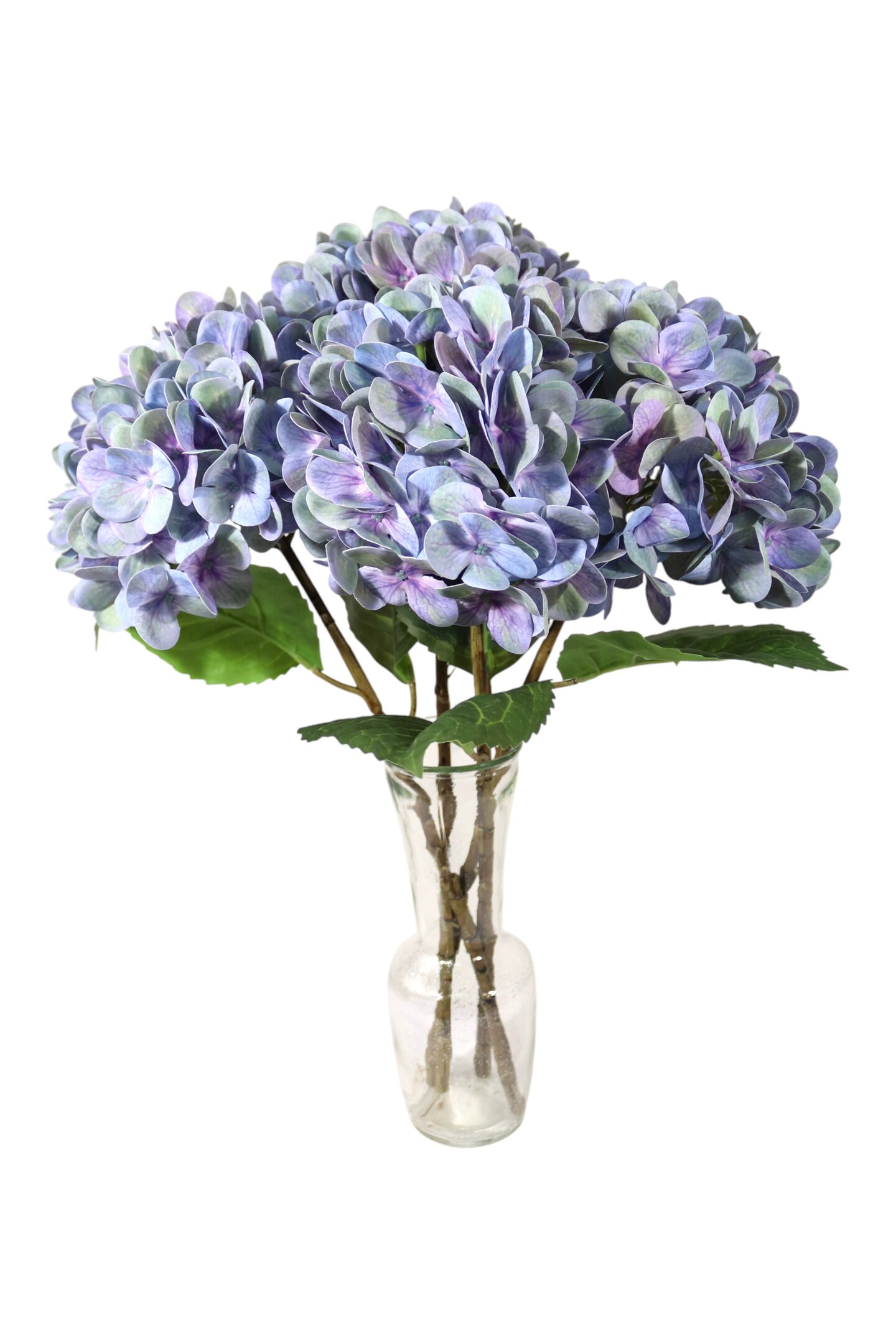 17.75" Artificial Hydrangea Stem with 8" Bloom – Realistic Faux Flower for Home Décor, Bouquets, and Floral Arrangements