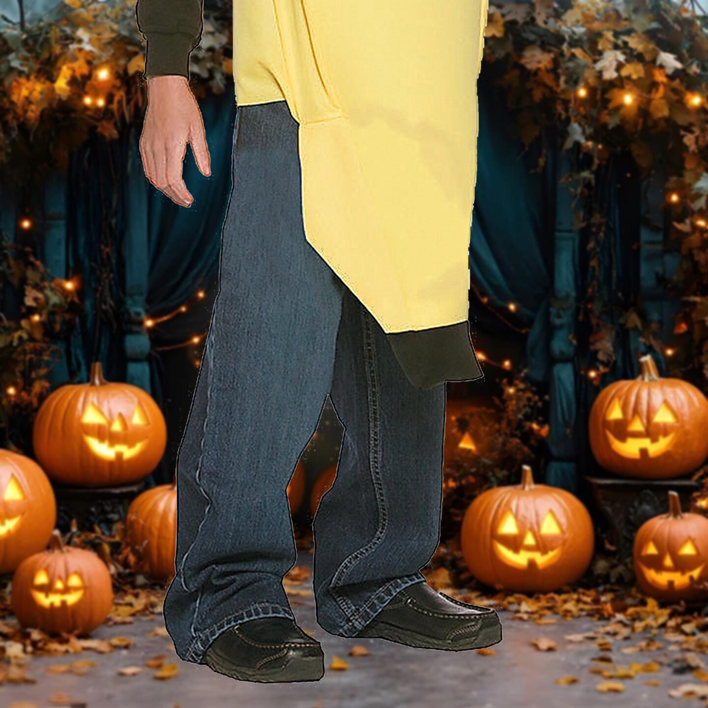 Kids Banana Costume with Over The Head Tunic and Face Hole Size 7 10