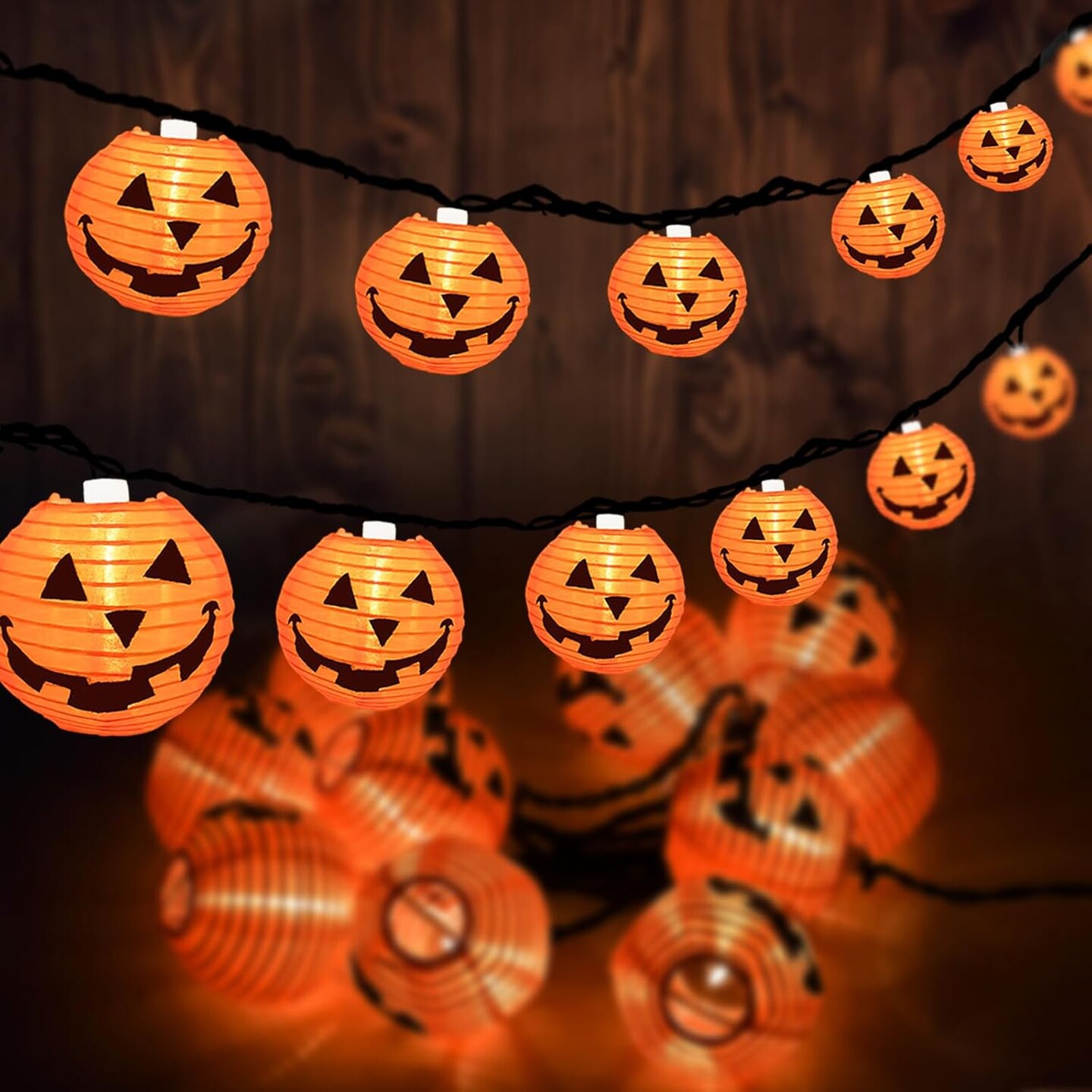 8.5FT Halloween Jack-O'-Lantern String Lights(Pumpkin String Lights)