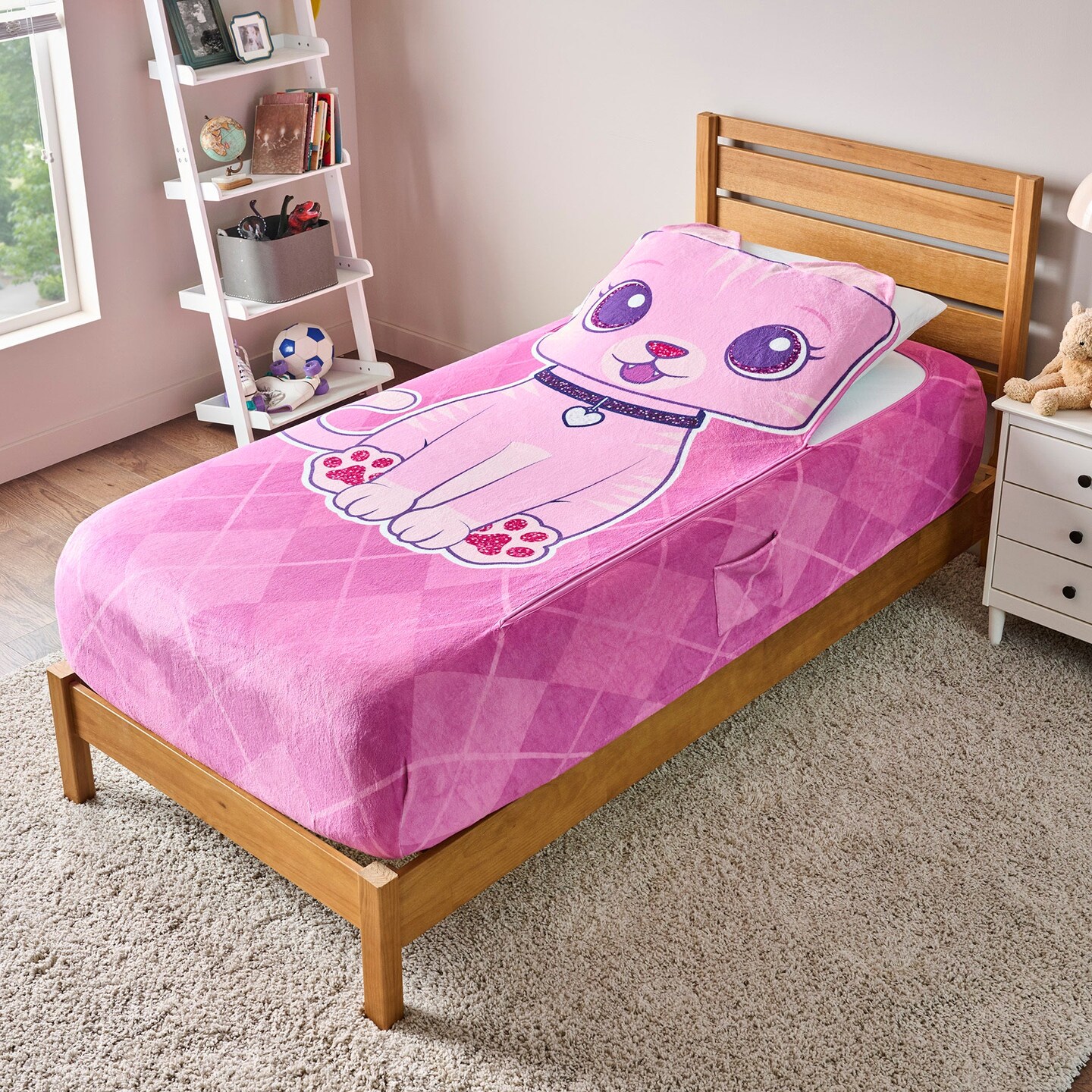 ZippySack Twin Bed Zip-Up Bedding &#x2013; Cat