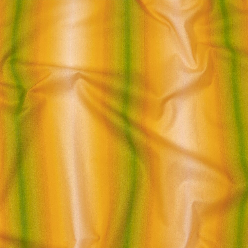 1 Yard Green and Yellow Gradient Stripes Cotton Voile Marmalade Parade Print Lightweight Fabric