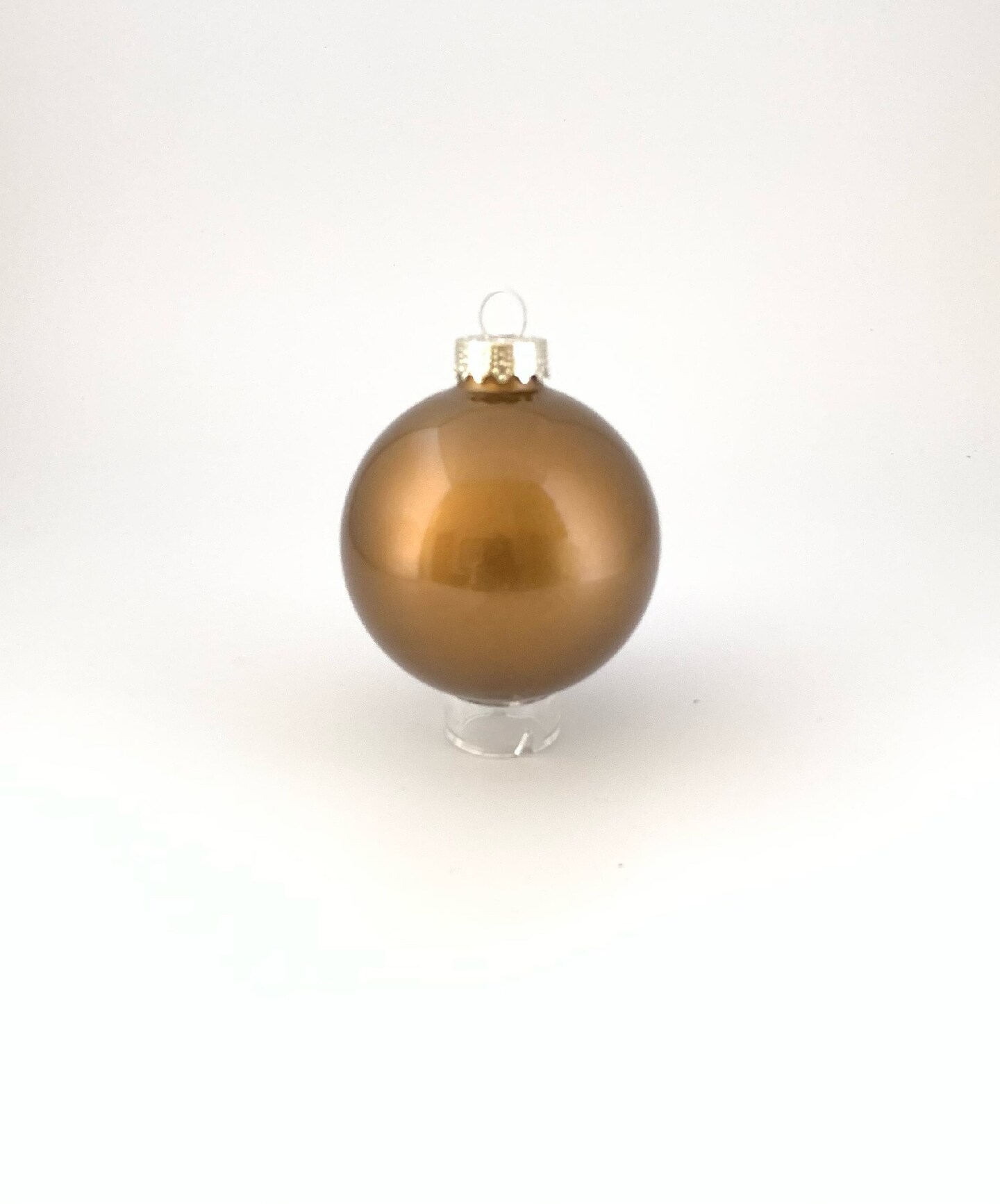 Whitehurst Small Matte Finish Glass Christmas Ball Ornaments - 2&#x22; (50mm) - Bronze - 28ct