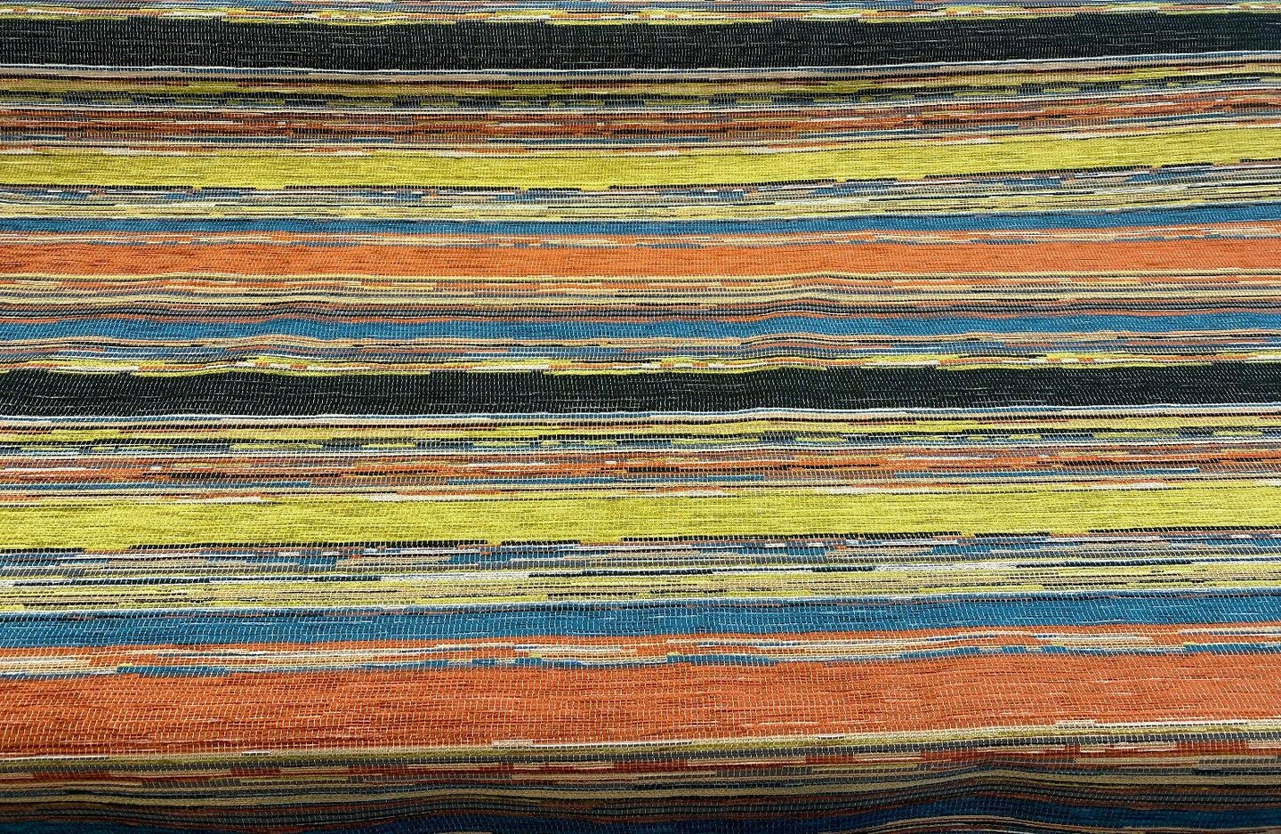 1 Yard Bazaar Mosaic Stripe Upholstery Chenille Fabric 58 Inches Wide