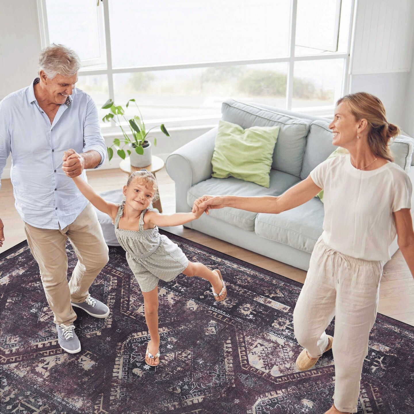 Edge Collections - 2'6'' x 10' - Burgundy - LOOM & LUXE Washable Runner Rug Non-Slip Low-Pile Kid & Pet Friendly - 1 Piece
