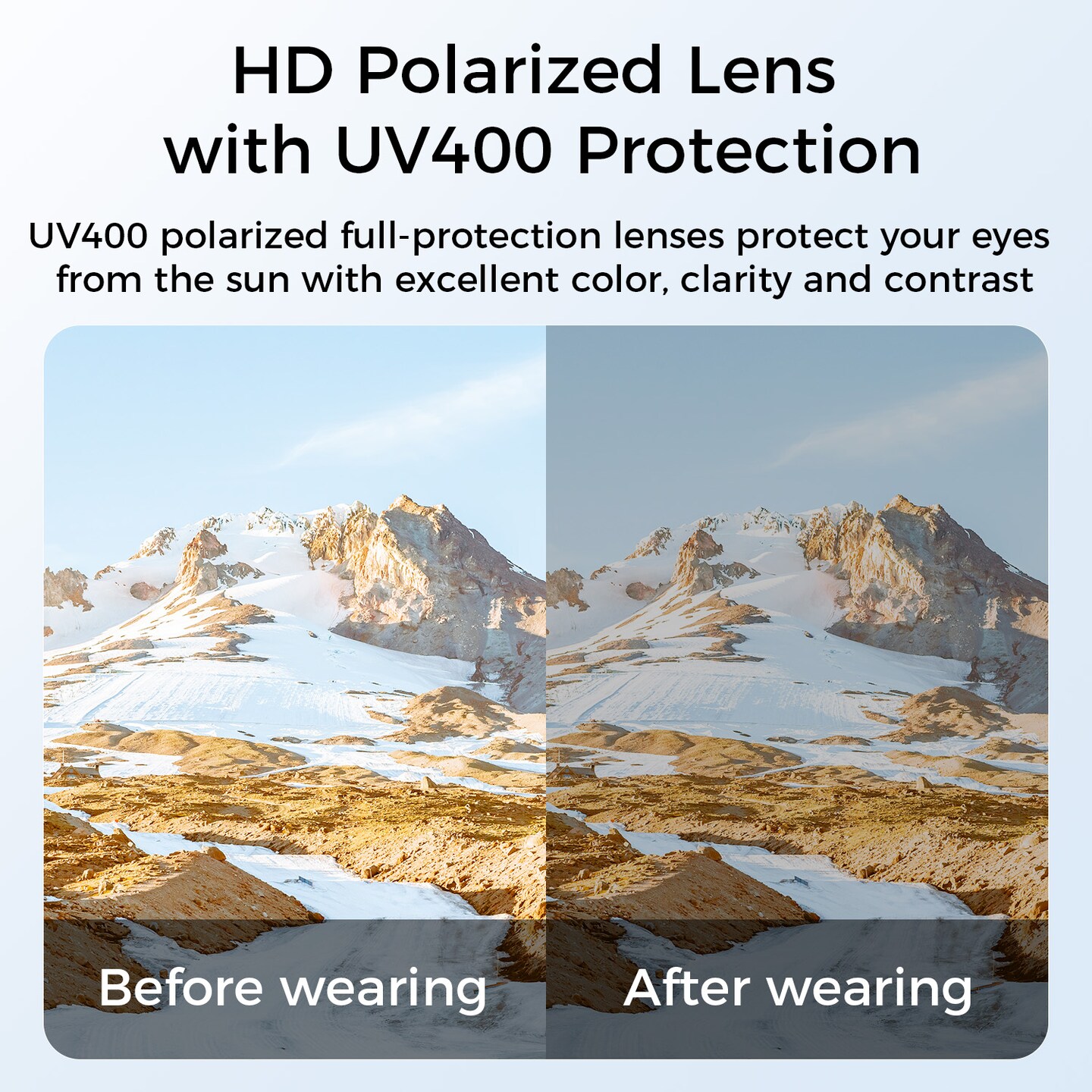 Polarized Bluetooth Smart Glasses w/ Built-in Mic, Open-Ear Audio, IP65 Waterproof &#x26; 5-Hour Battery, Great with iPhone, Samsung, Smart Phones