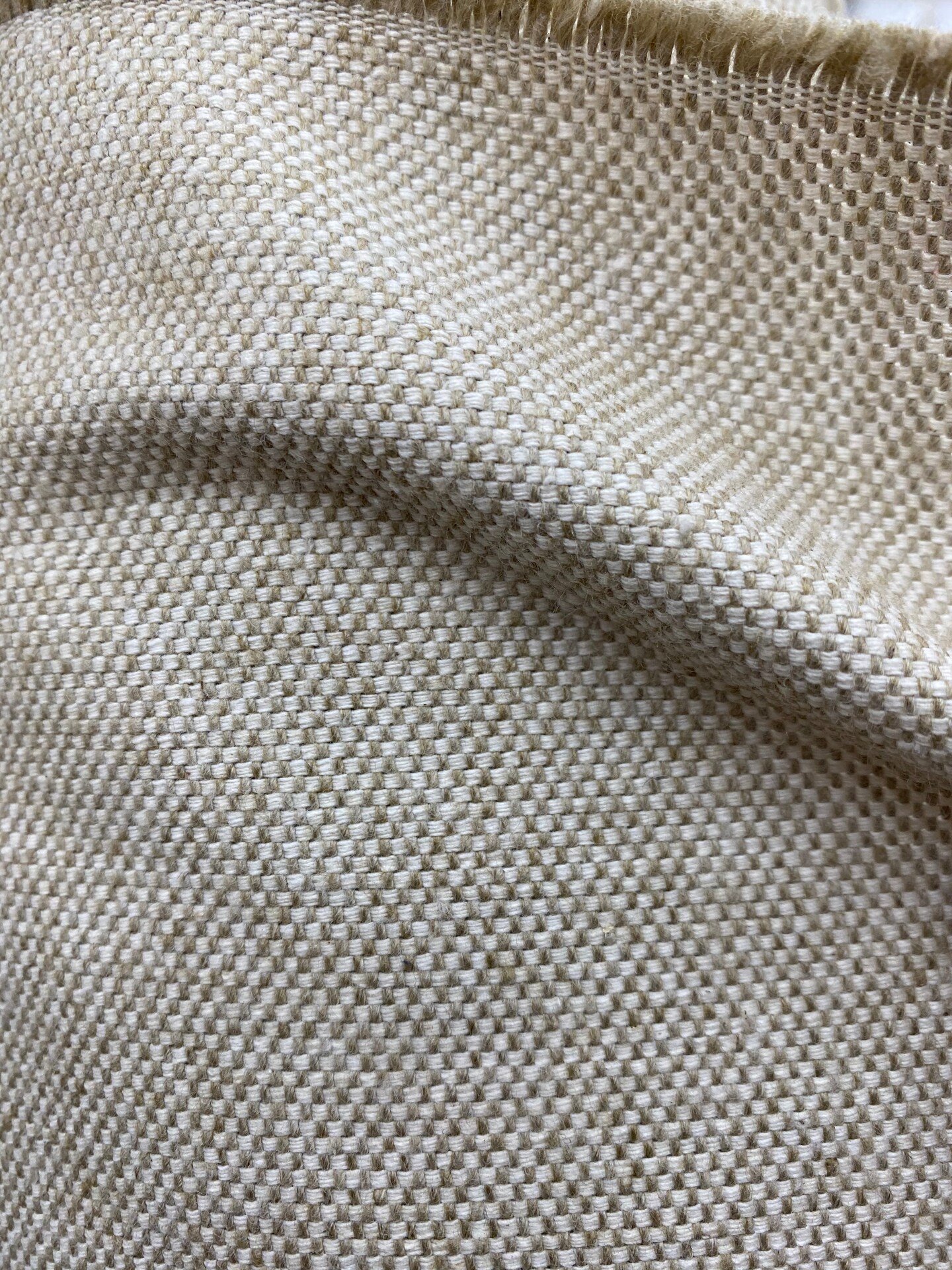 1 Yard Heavy Cotton Linen Symphony Beige Upholstery Fabric 60 Inches Wide