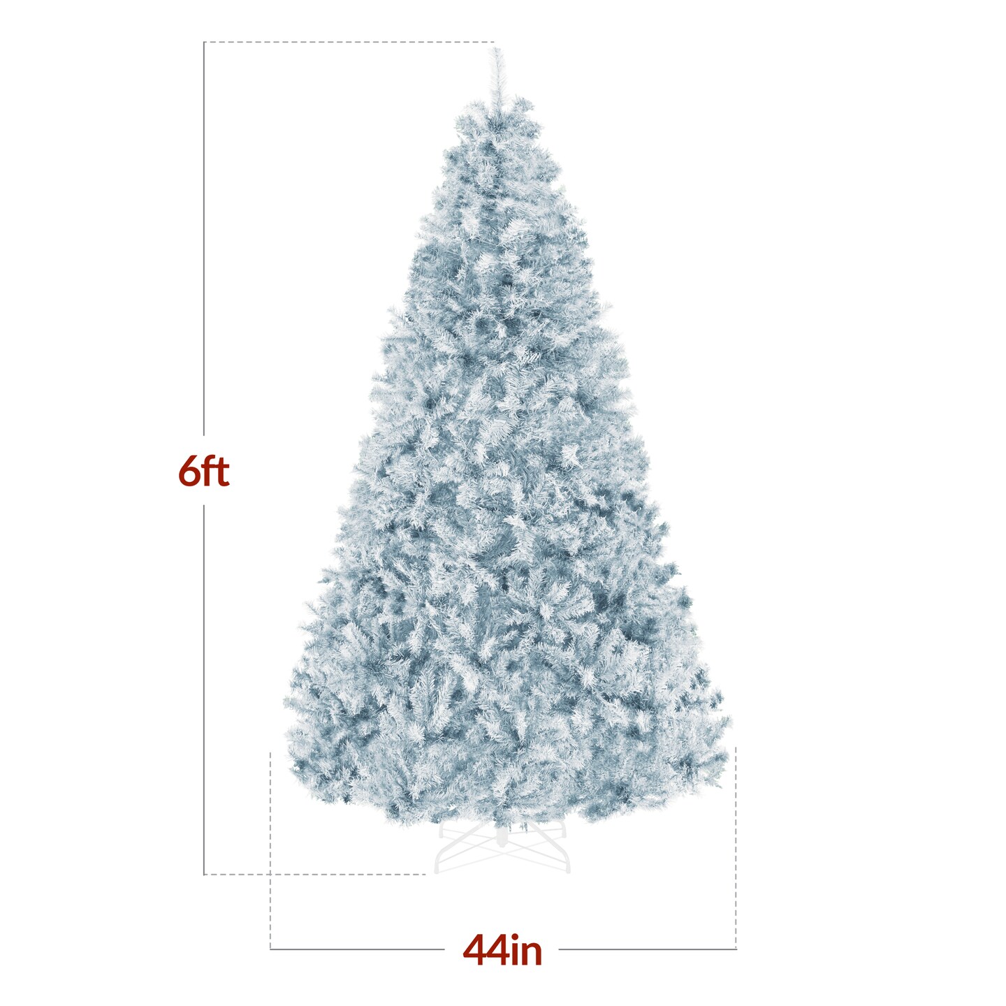 Best Choice Products Artificial Christmas Tree, Premium Unlit Pine Design, Dense Branches w/Easy Assembly - Ice Blue