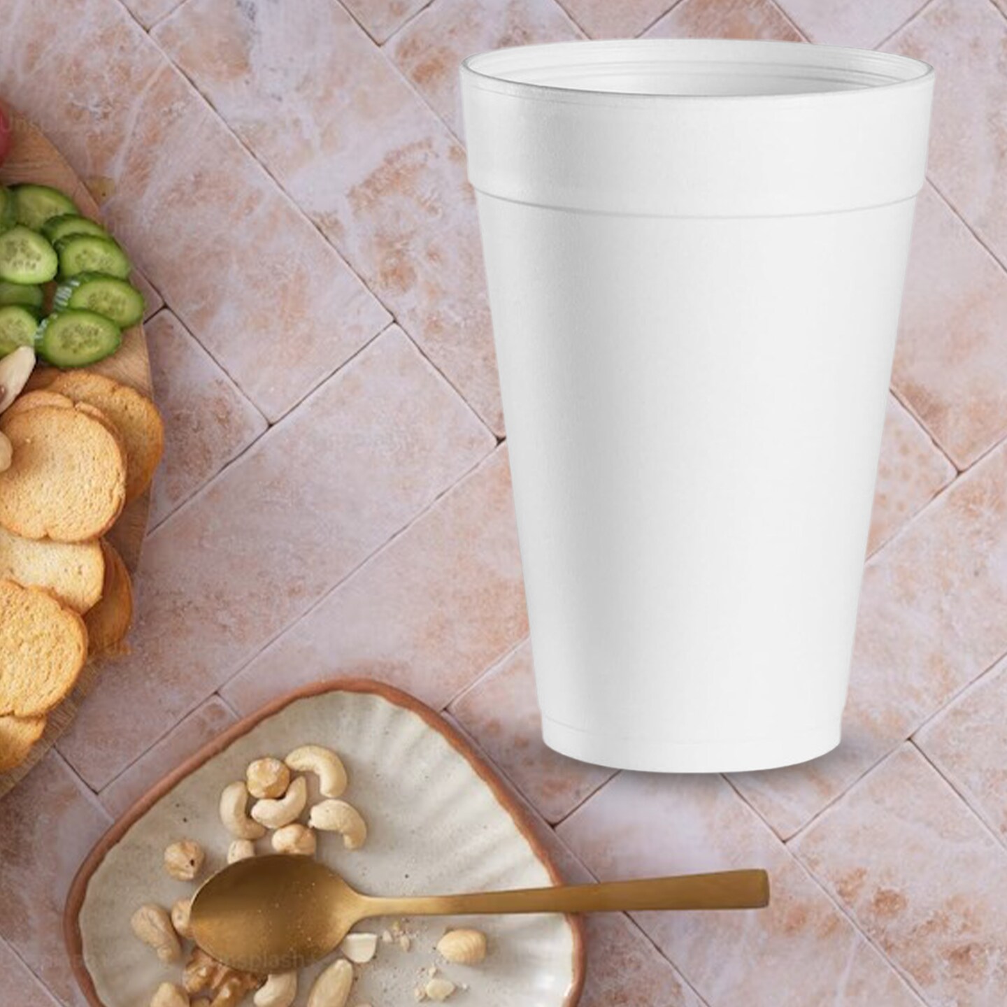 12 Count Extra Large 20 OZ Foam Cups for Hot and Cold Beverages