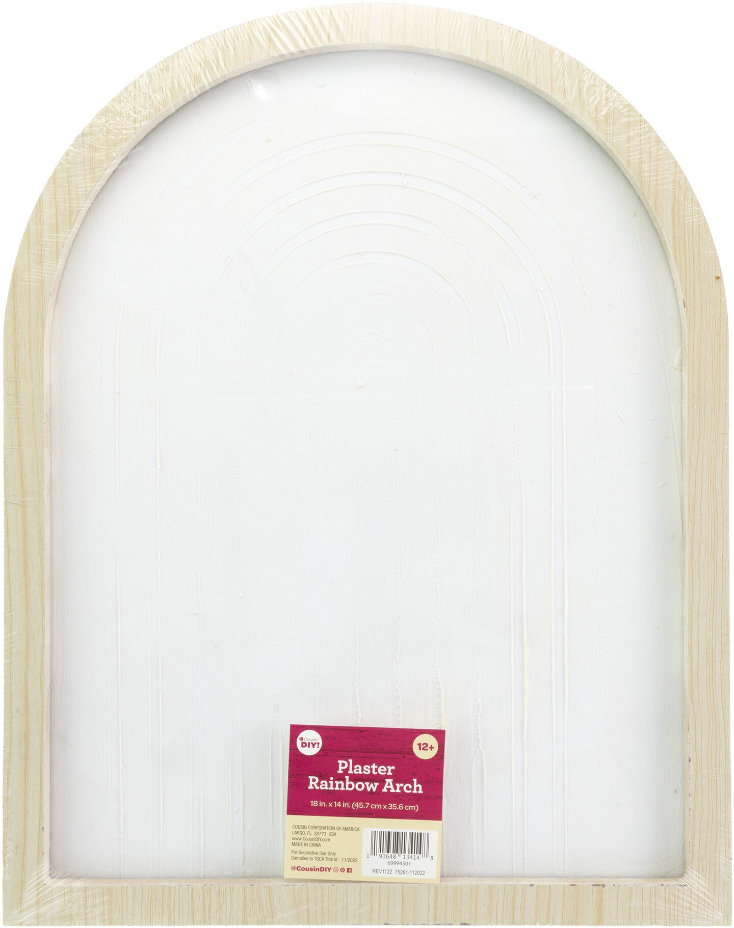Cousin DIY Paintable Framed Textured Canvas-18&#x22;X14&#x22;, Rainbow arch