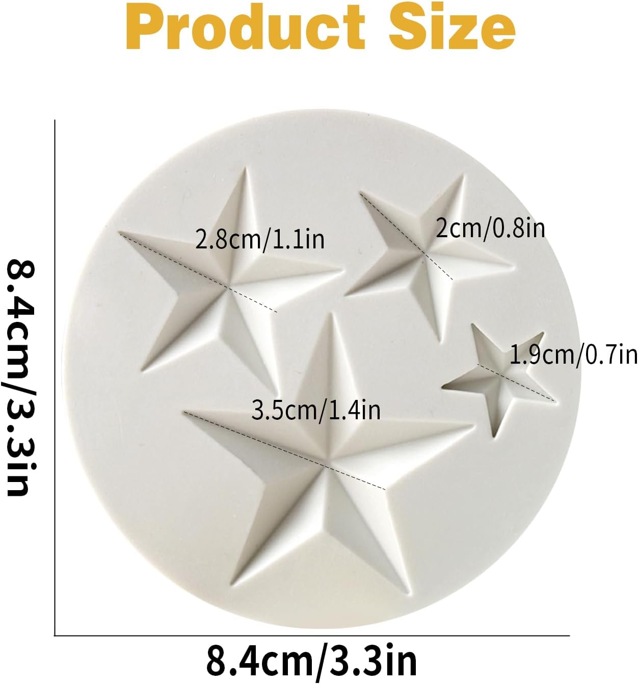 Star Silicone Fondant Mold Chocolate Mold